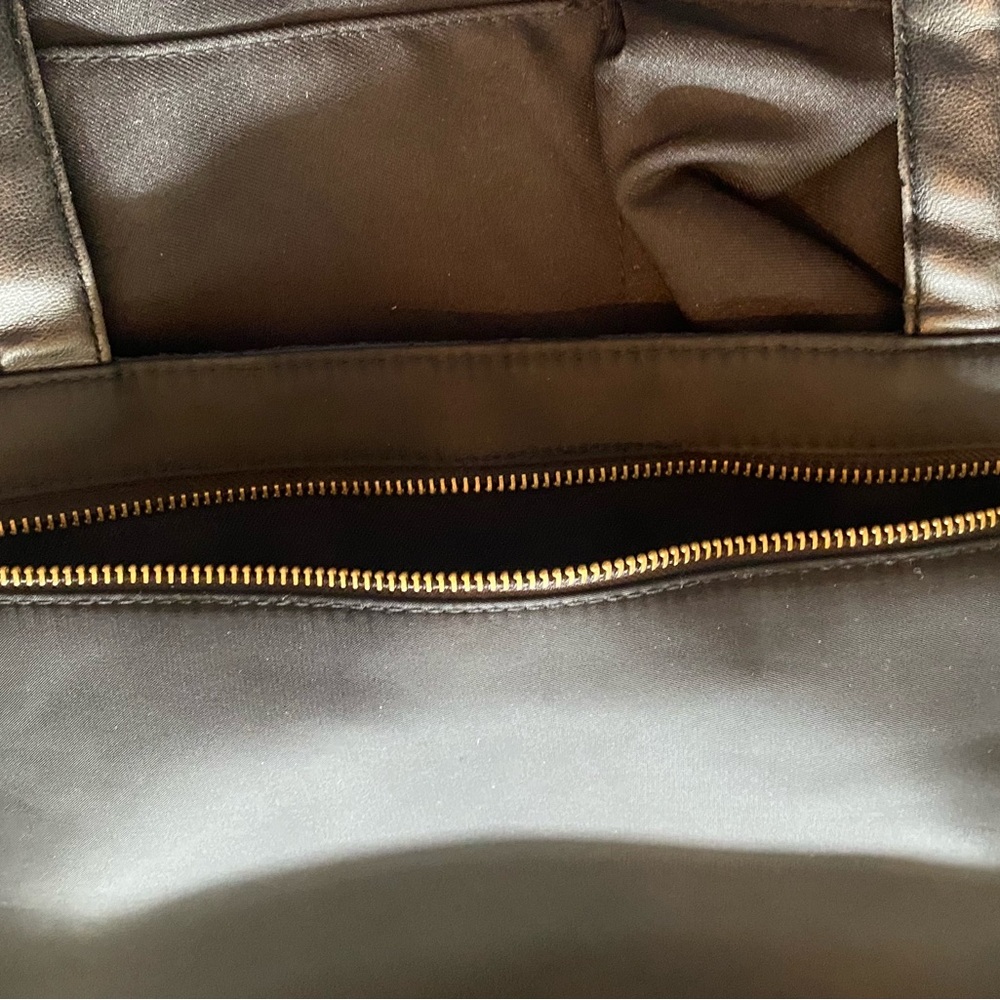 3 for $15 Black Tote Bag with Zipper Accents - Picture 12 of 13